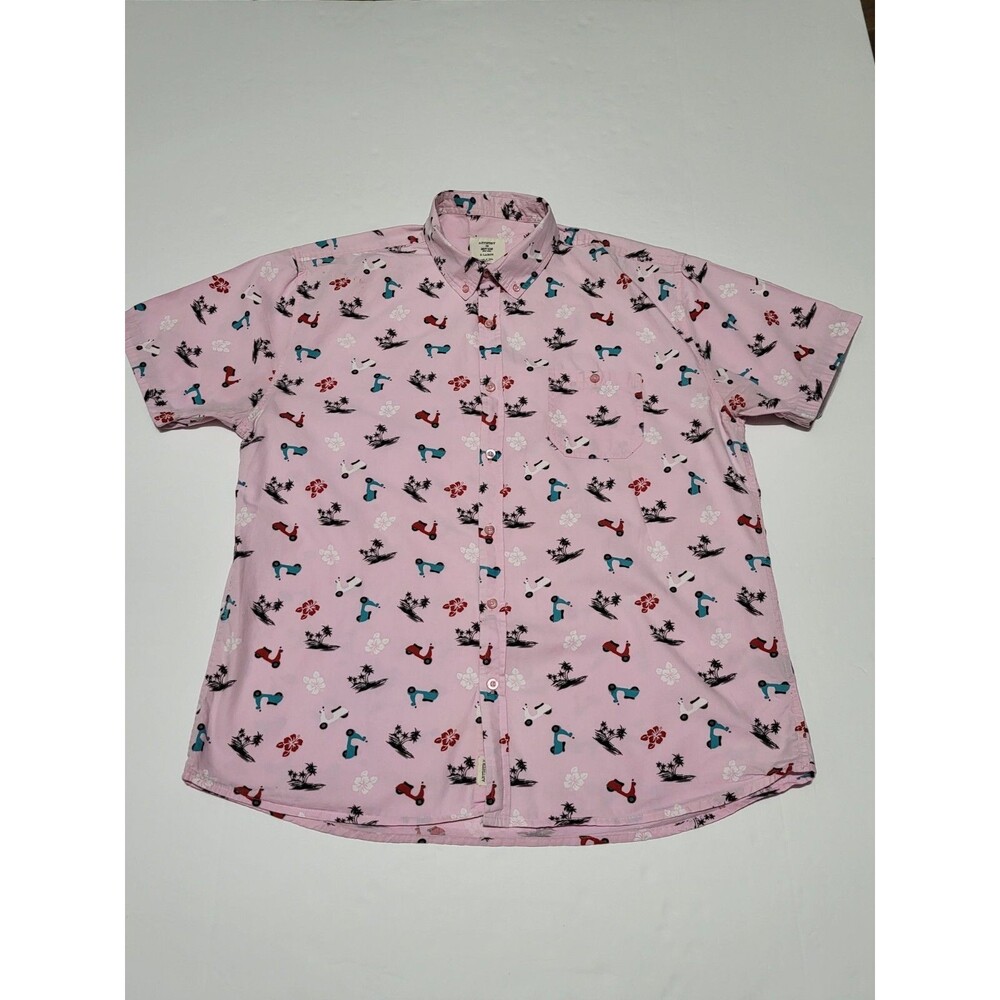 (#4) Artistry In Motion Men's Sz XL Pink Short Sleeve Button Down